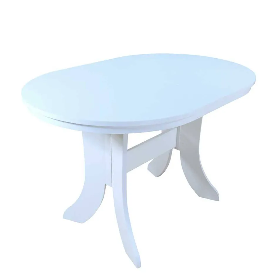 Wohnen Esszimmertisch Gruppe in Weiß - Nemuro (fünfteilig)