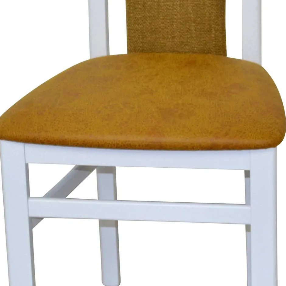 Wohnen Esszimmertisch Gruppe in Weiß - Nemuro (fünfteilig)