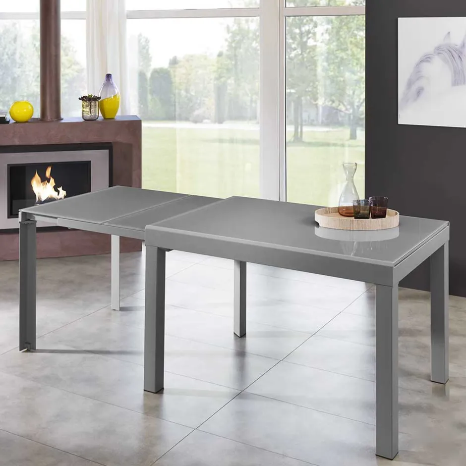 Esszimmertisch in Grau Florian ausziehbar von 120cm auf 350cm^Wohnen Best