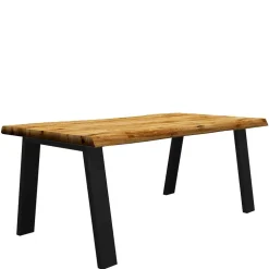 Esszimmertisch mit Massivholzplatte Naturkante - Belafoma^Wohnen Hot