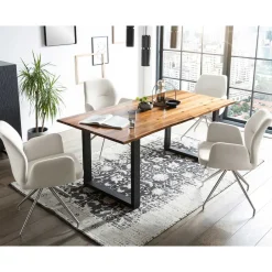 Esszimmertisch und Stühle im Set - Vin (fünfteilig)^Wohnen Discount