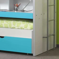 Kinder Wohnen Etagenbett Nowy in Weiß-Blau