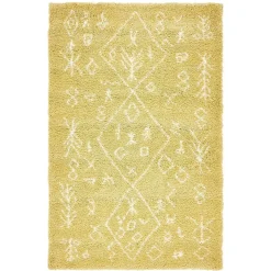 Wohnen Ethno Läufer oder Teppich in Gelb & Creme - Kareta