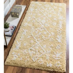 Wohnen Ethno Läufer oder Teppich in Gelb & Creme - Kareta