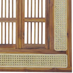 Wohnen Ethno Style Spiegel aus Teak Holz & Rattan - Vilrada