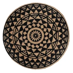 Ethno Style Teppich aus Jute in Natur & Schwarz - Conturay^Wohnen Clearance