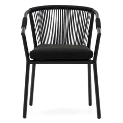 Wohnen Extravagante Gartenstühle in Schwarz - Onna (4er Set)