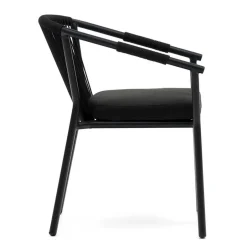 Wohnen Extravagante Gartenstühle in Schwarz - Onna (4er Set)