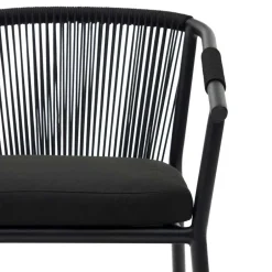 Wohnen Extravagante Gartenstühle in Schwarz - Onna (4er Set)