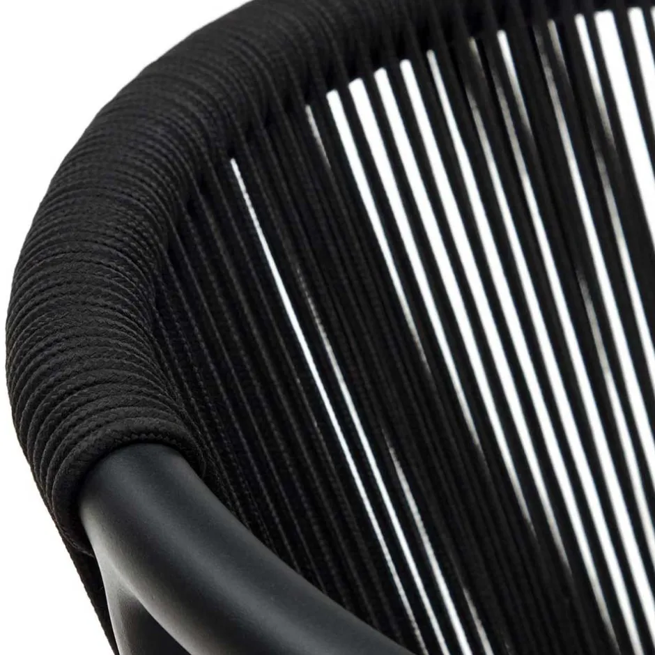 Wohnen Extravagante Gartenstühle in Schwarz - Onna (4er Set)