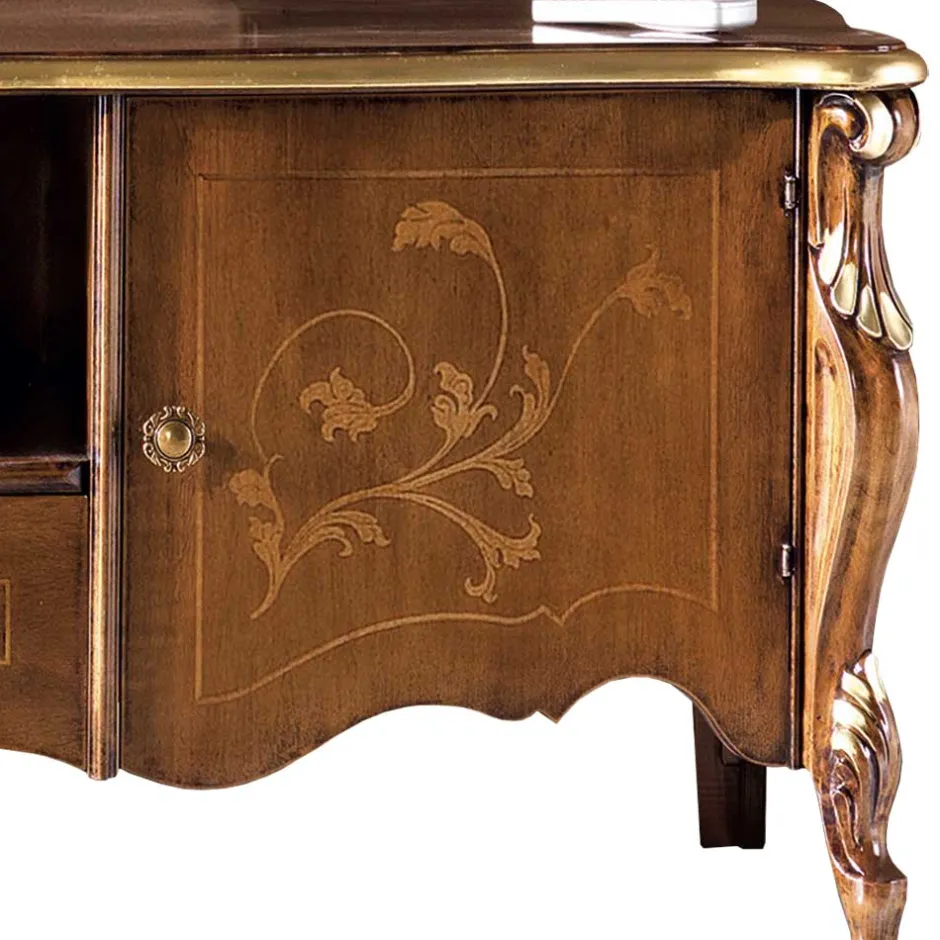 Wohnen Extravagante TV Anbauwand Möbelset - Carlenna (vierteilig)