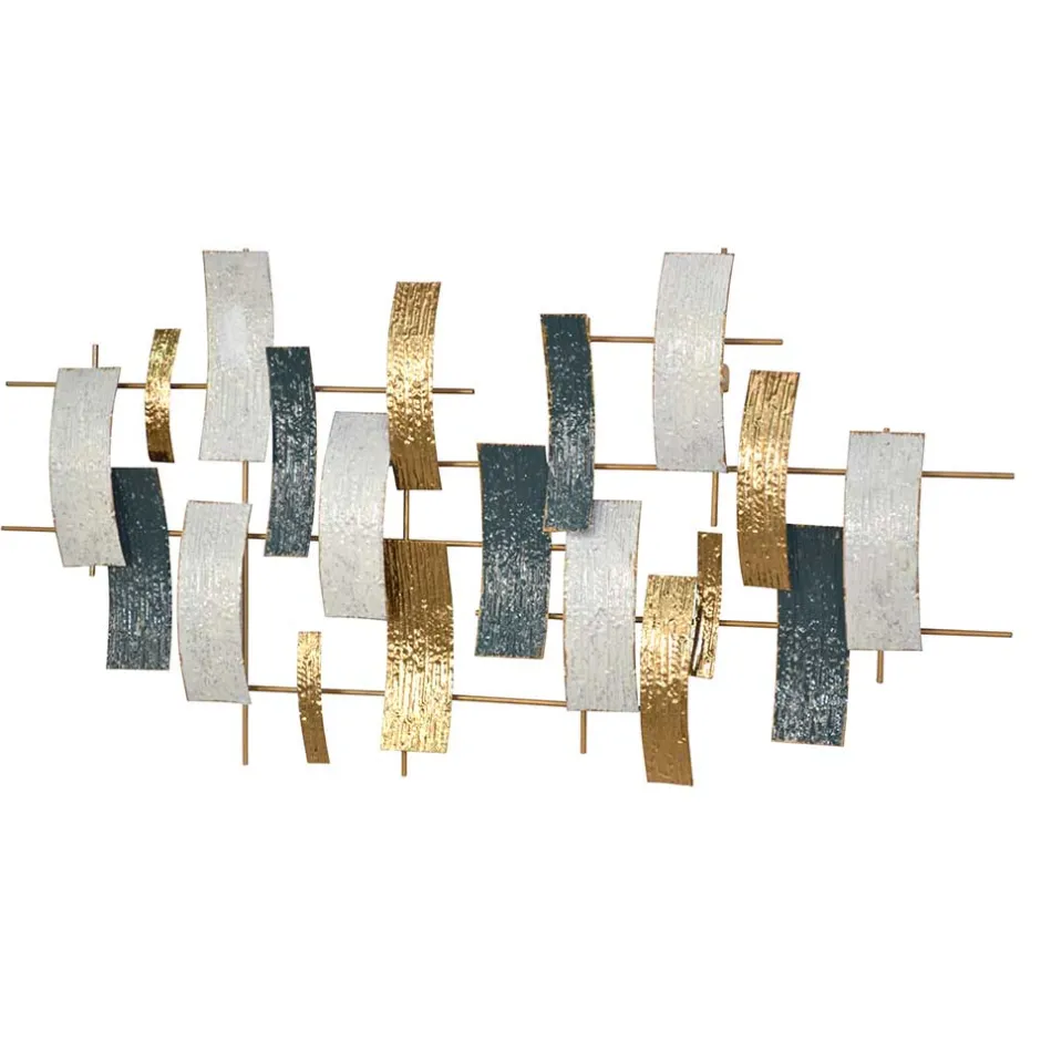 Extravagante Wanddekoration in Blau Creme Gold - Epos^Wohnen Best