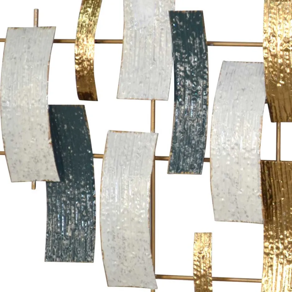 Extravagante Wanddekoration in Blau Creme Gold - Epos^Wohnen Best