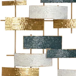 Extravagante Wanddekoration in Blau Creme Gold - Epos^Wohnen Best