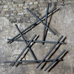 Wohnen Extravagante Wandgarderobe in Schwarz - Volkma