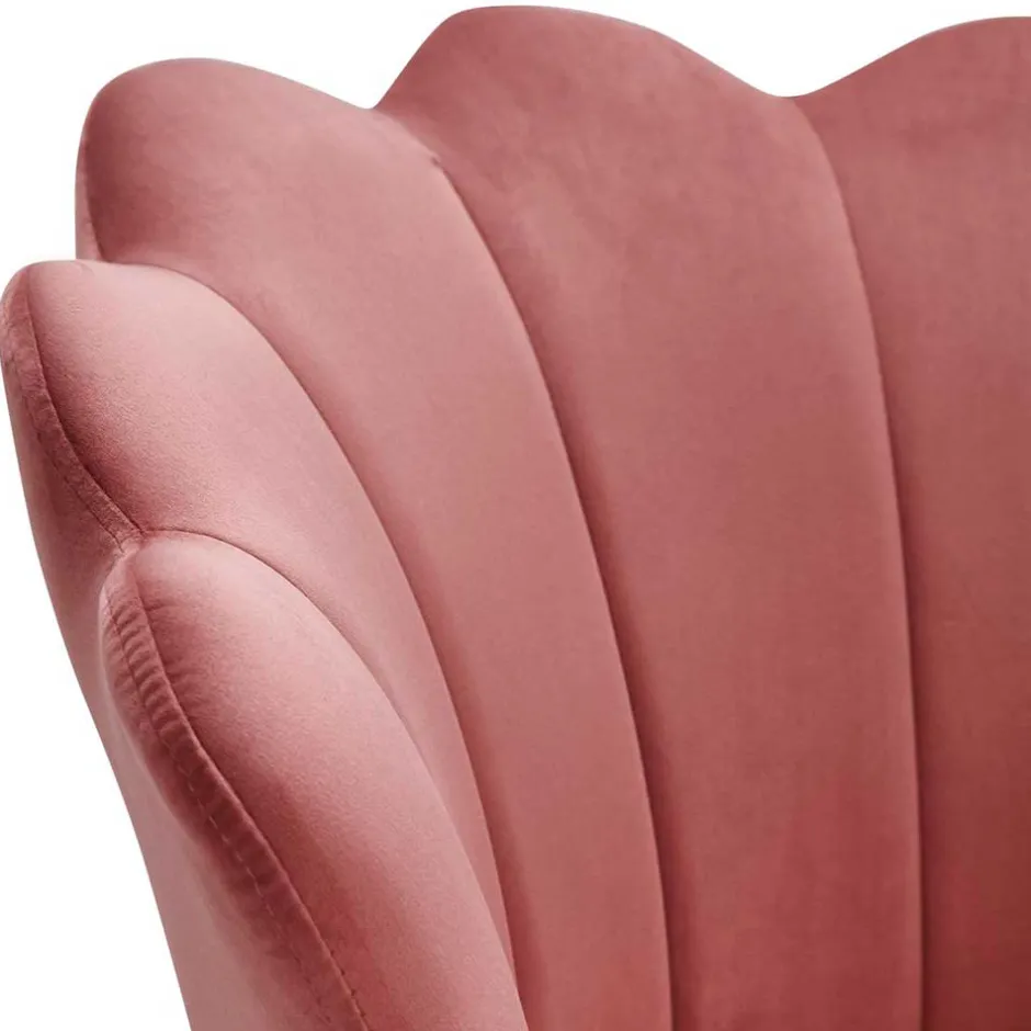 Extravaganter Armlehnenstuhl in Rosa Samt - Envus^Wohnen Best