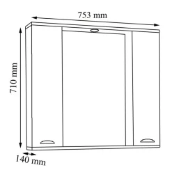 Extravaganter Bad Spiegelschrank in Weiß - Akira^Wohnen Best