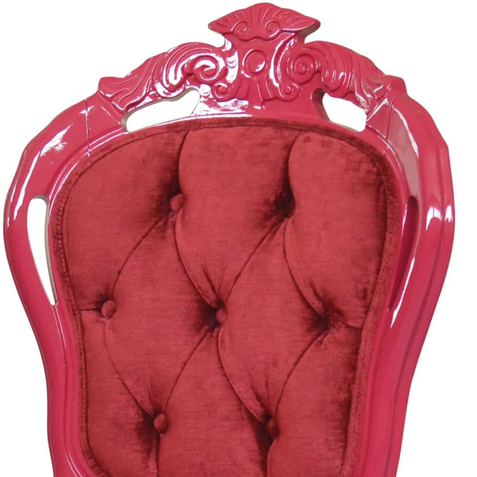 Extravaganter Barockdesign Polsterstuhl in Rot - Dregona^Wohnen Best