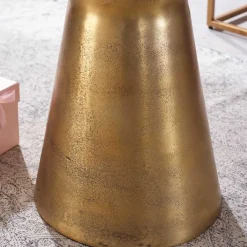 Extravaganter Beistelltisch mit Marmorplatte Weiß - Riovara^Wohnen Sale