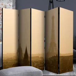 Wohnen Faltbare Trennwand - Eiffelturm Dämmerung - Defency