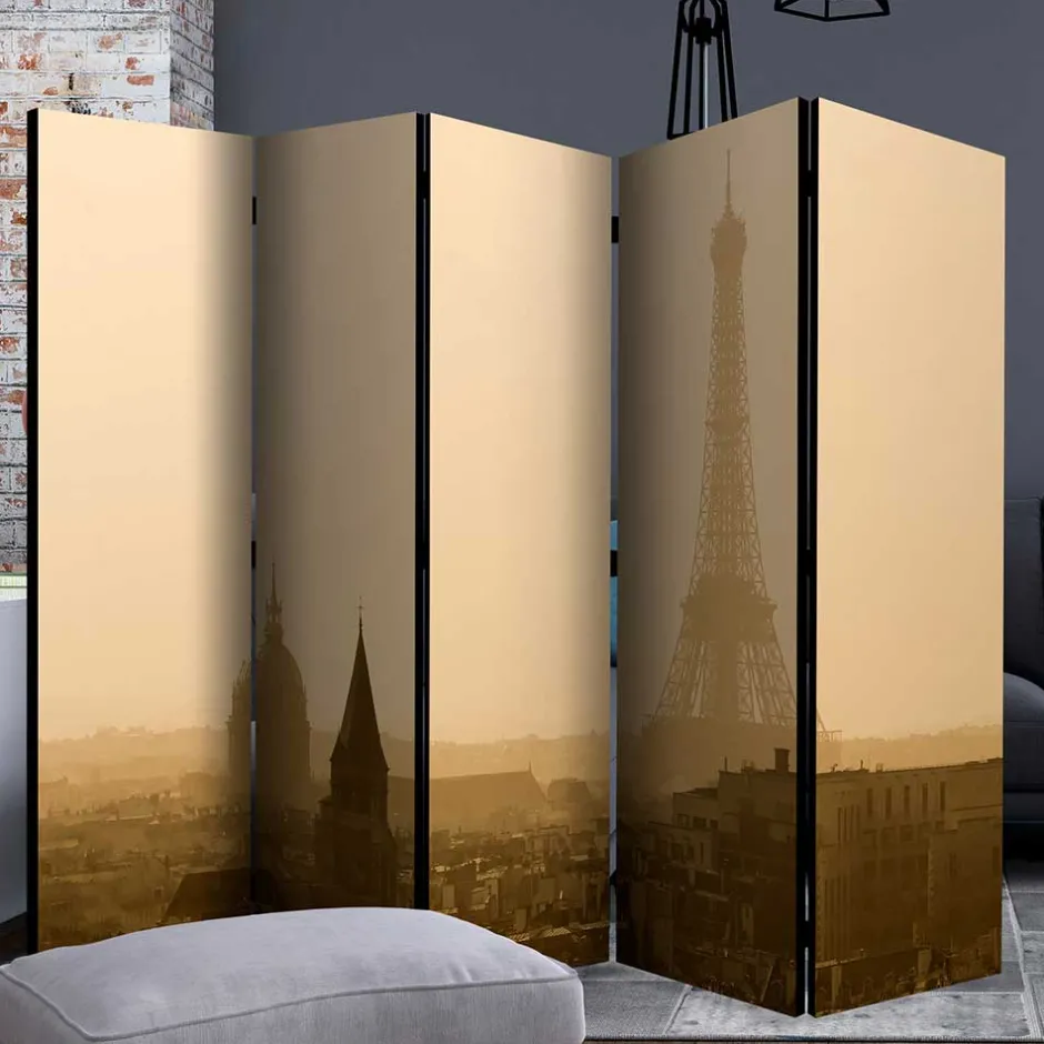 Wohnen Faltbare Trennwand - Eiffelturm Dämmerung - Defency