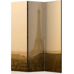 Wohnen Faltbare Trennwand - Eiffelturm Dämmerung - Defency