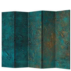 Wohnen Faltbare Trennwand in Türkis & Gold - Vigretta