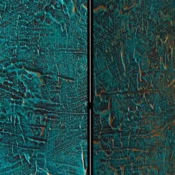 Wohnen Faltbare Trennwand in Türkis & Gold - Vigretta