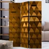 Faltbarer Leinwand Raumteiler in Gold - Adda^Wohnen Outlet