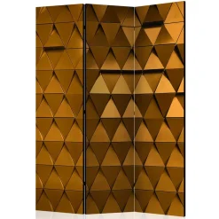 Faltbarer Leinwand Raumteiler in Gold - Adda^Wohnen Outlet