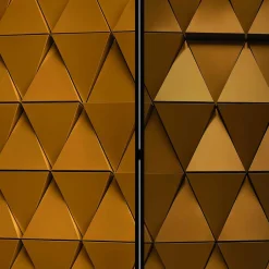 Faltbarer Leinwand Raumteiler in Gold - Adda^Wohnen Outlet