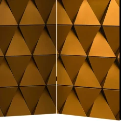 Faltbarer Leinwand Raumteiler in Gold - Adda^Wohnen Outlet