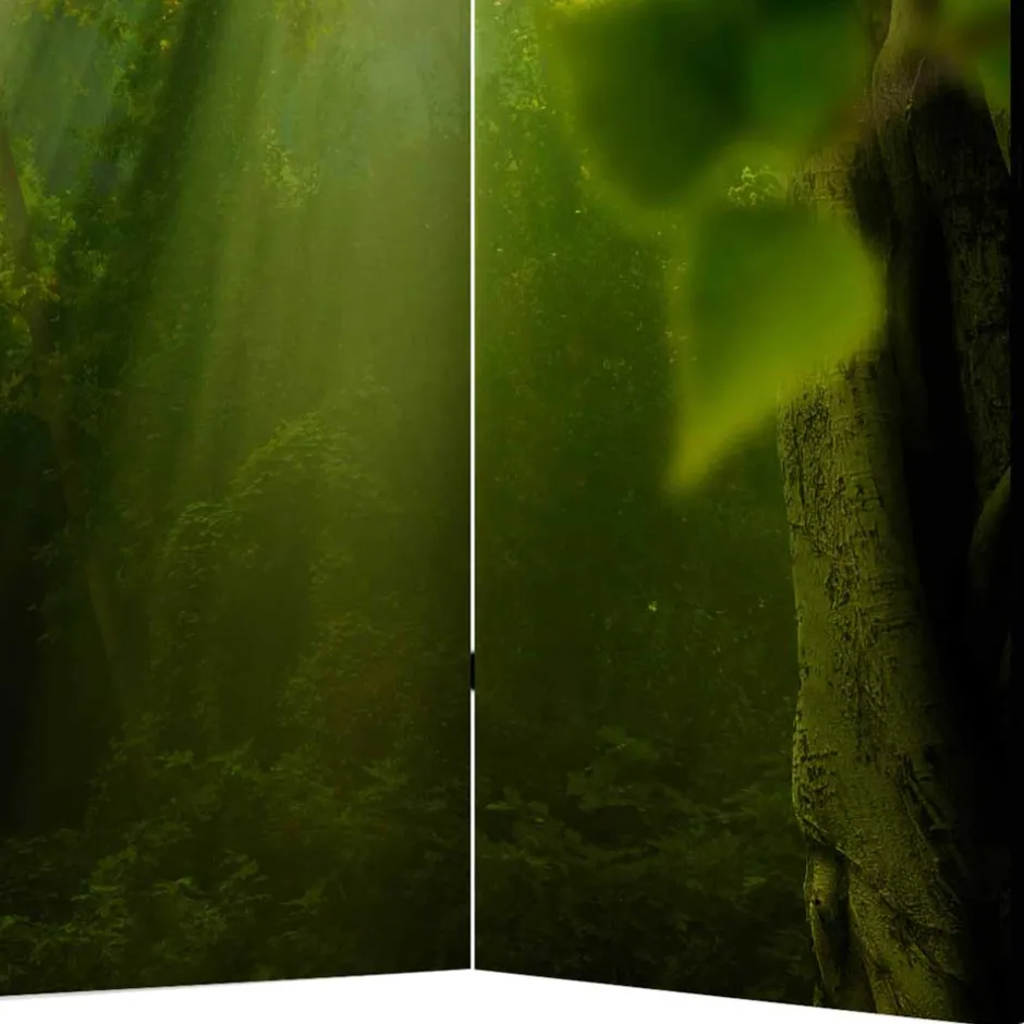 Wohnen Faltbarer Paravent Wald & Sonne - Pulany