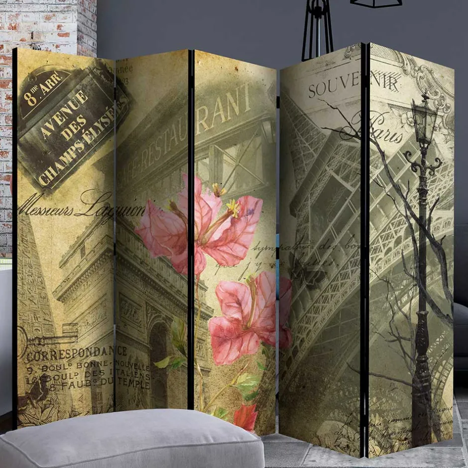 Falt-Paravent mit Vintage Paris Motiv - Lamaika^Wohnen Online