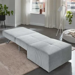 Faltsessel in Silber Grau Cord - Levanton^Wohnen Sale