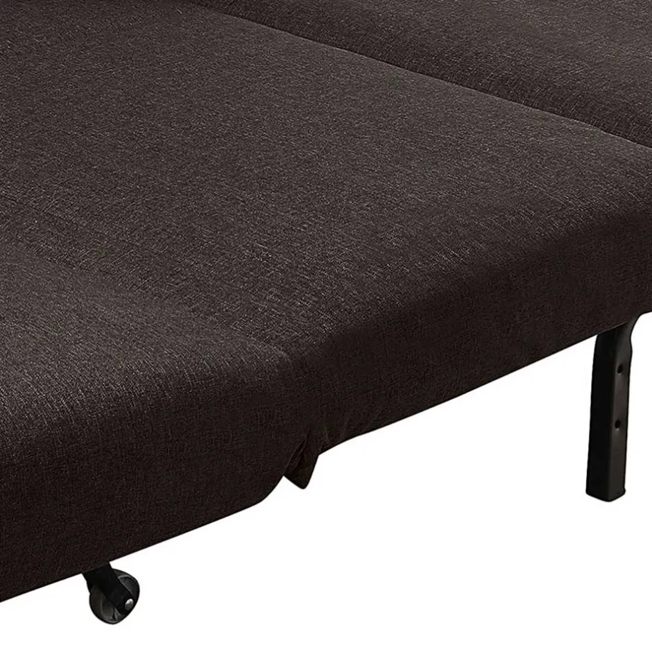 Wohnen Faltsofa in Dunkelbraun Stoff - Satorinu