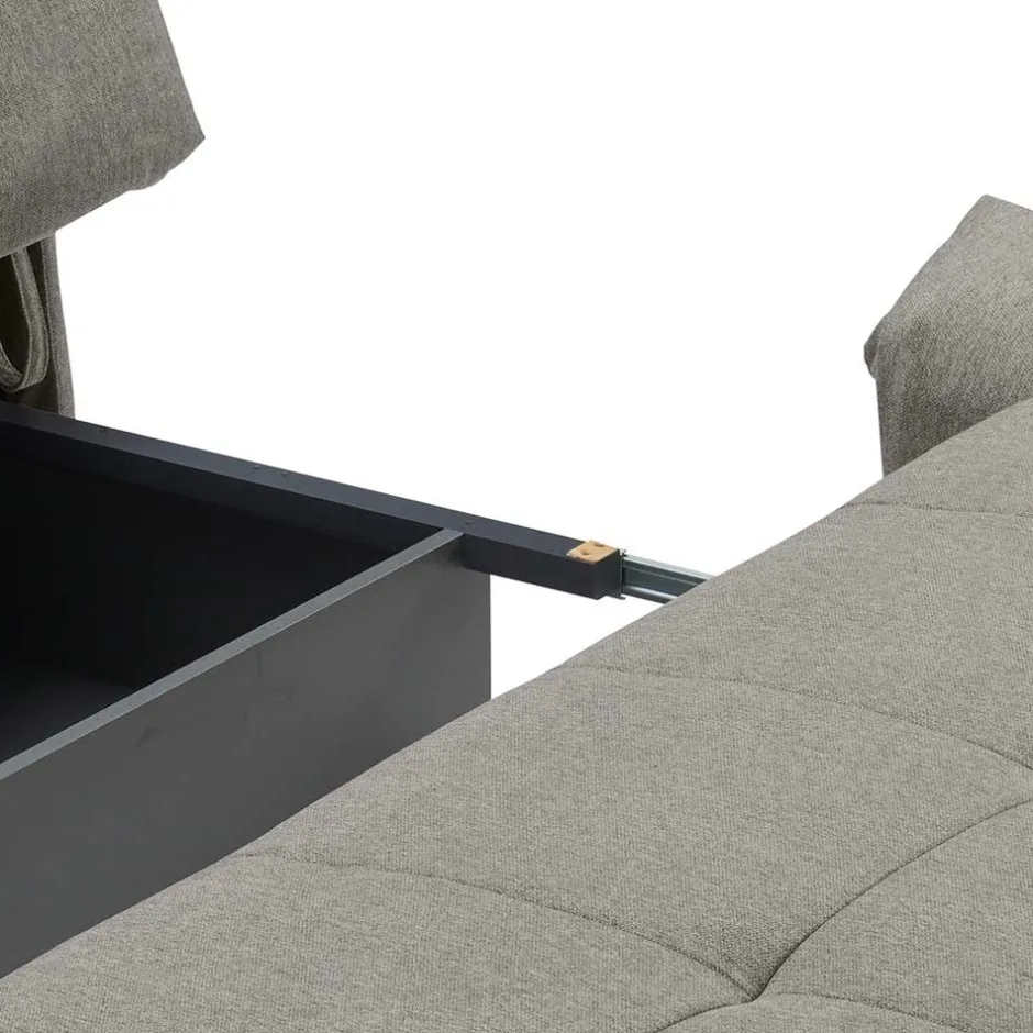 Wohnen Faltsofa in Grau Stoffbezug - Ominikana