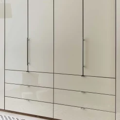 Wohnen Falttüren Kleiderschrank Friburgo in Creme Weiß