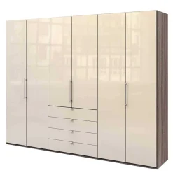 Wohnen Falttüren Kleiderschrank in Beige Glasfront - Budelli