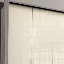 Wohnen Falttüren Kleiderschrank in Beige Glasfront - Budelli