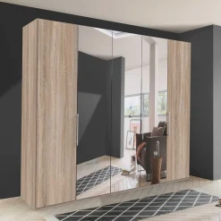 Wohnen Falttüren Kleiderschrank mit Spiegel - Zayun