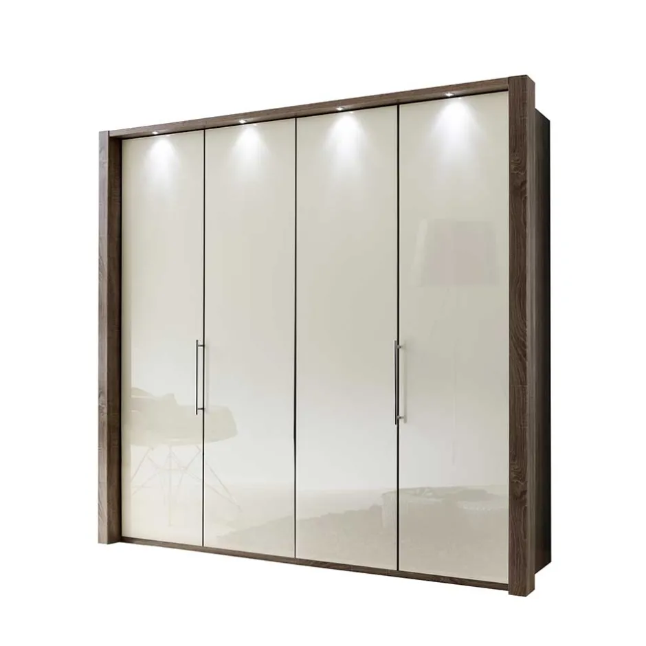 Wohnen Falttüren Schlafzimmerschrank Cleoto in Creme Weiß