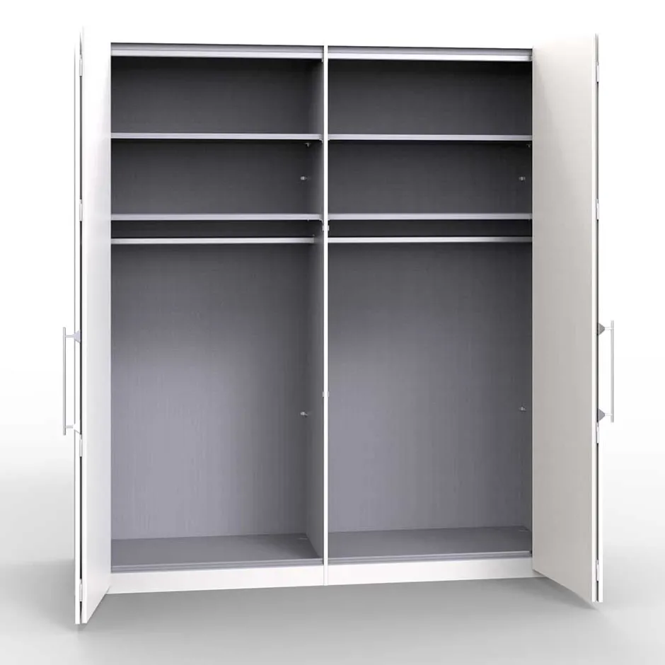 Wohnen Falttüren Schlafzimmerschrank Cleoto in Creme Weiß