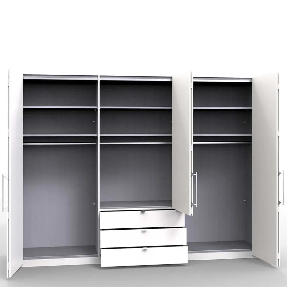 Wohnen Falttüren-Schlafzimmerschrank in Eiche Sägerau - Zayun