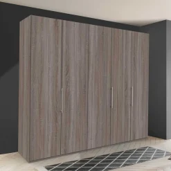 Falttürenschrank foliert in Holzoptik - Crenba^Wohnen Discount