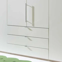 Falttürenschrank Gunjo in Weiß Eiche Sägerau^Wohnen Discount