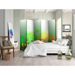 Farbenfroh bedruckter Paravent 225cm - Anakin^Wohnen