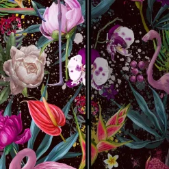 Farbenfroher Paravent mit Flamingo Dschungel Motiv - Ponzet^Wohnen Best