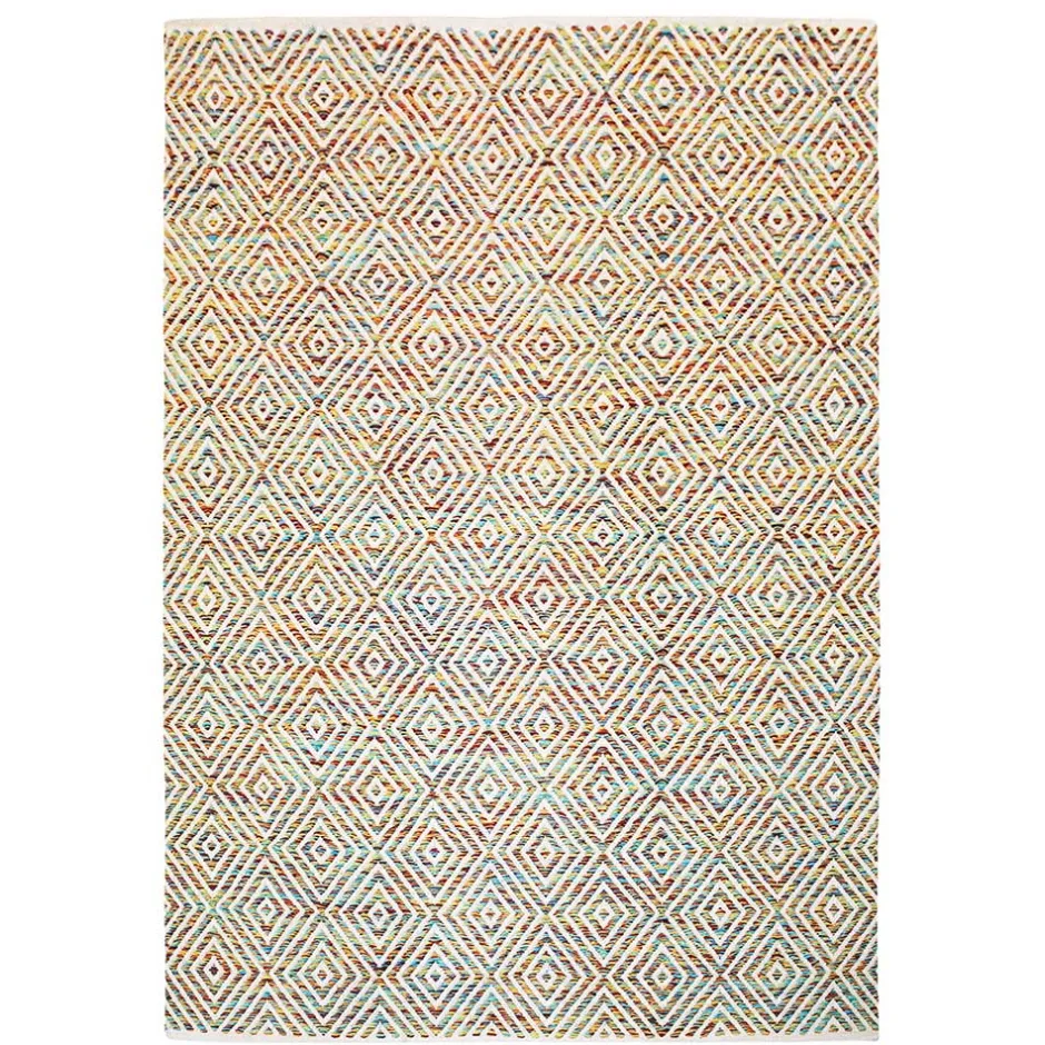 Farbenfroher Teppich mit Rauten Muster - Elynas^Wohnen Clearance