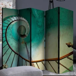 Wohnen Farbig bedruckter Paravent mit Motiv Wendeltreppe - Eprisa